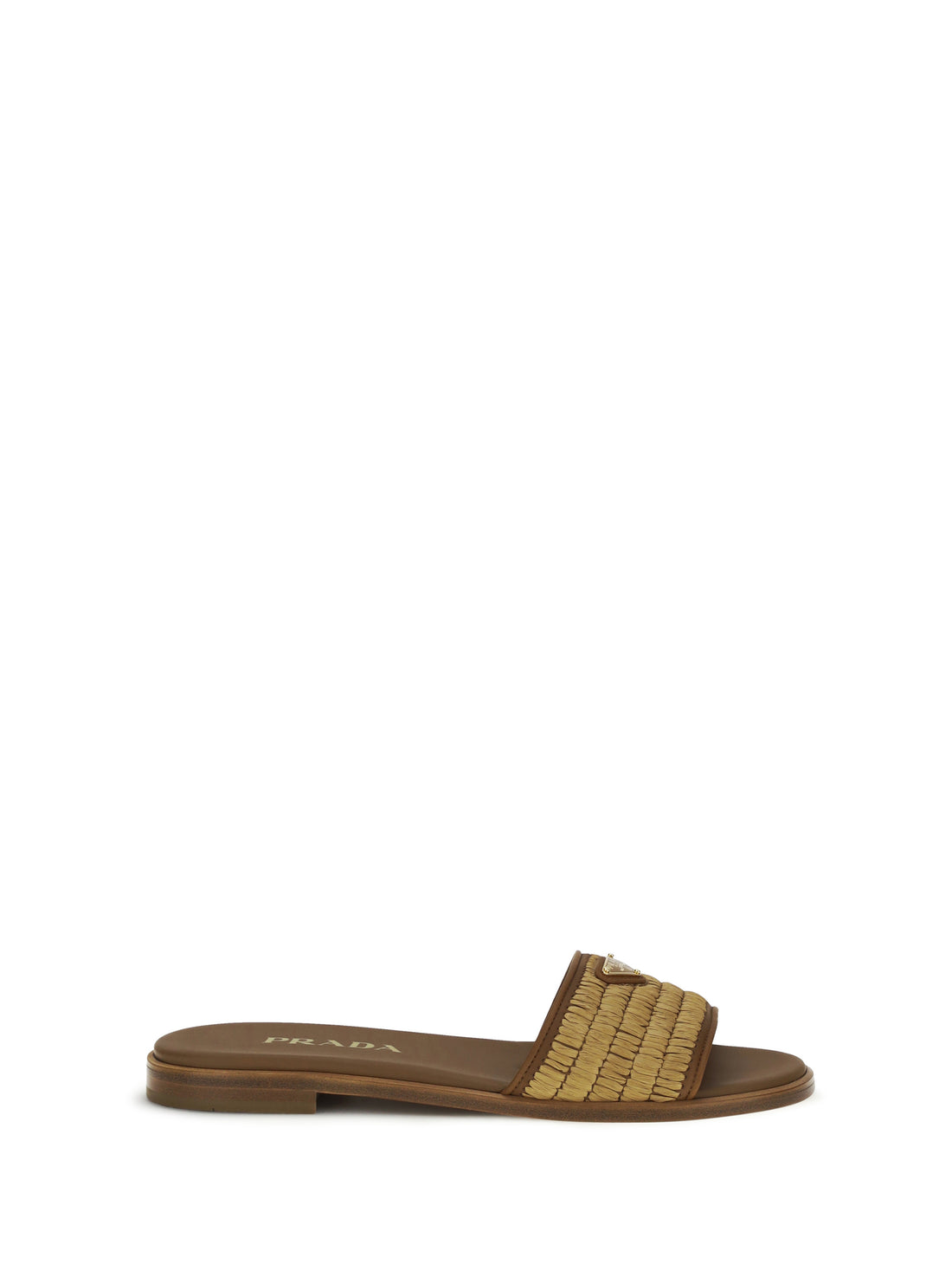 PRADA 39 raffia slippers sandals 
