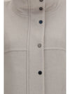 double-faced virgin wool and cashmere outerwear with detachable shearling insert
