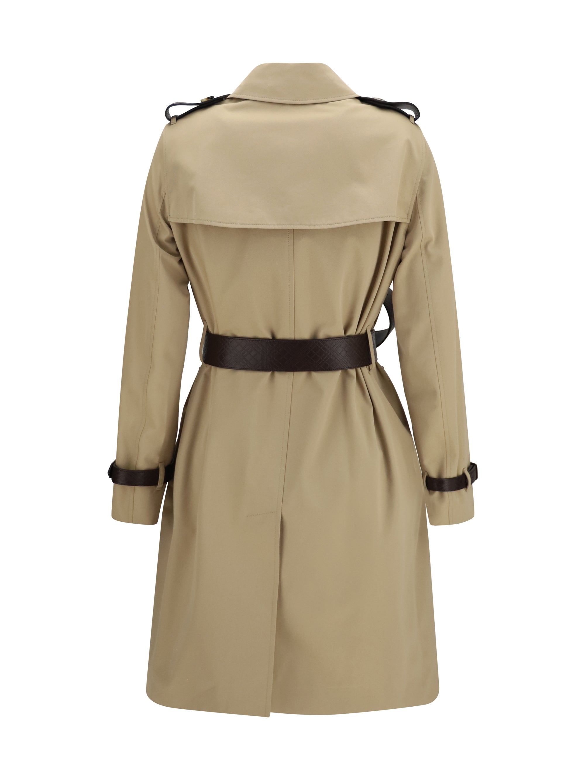 kensington midi leather trench