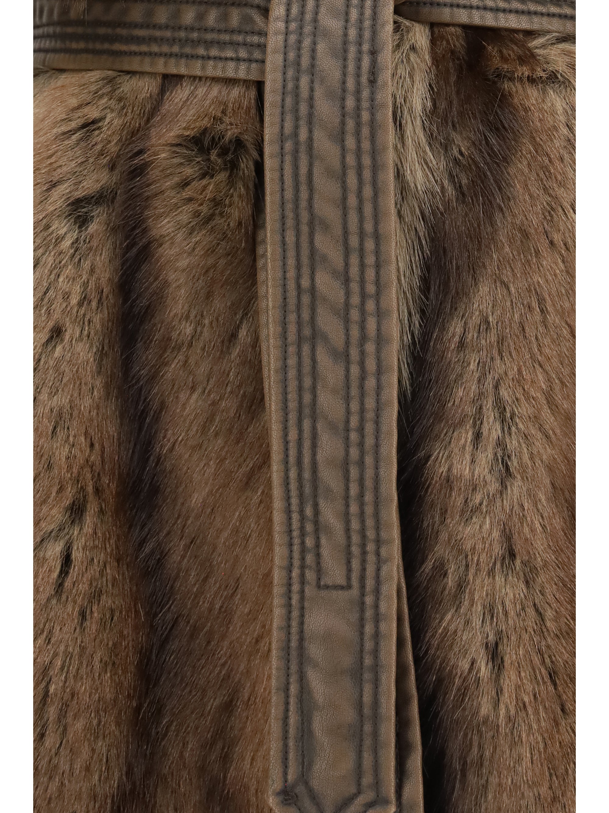galearis faux fur hooded vest