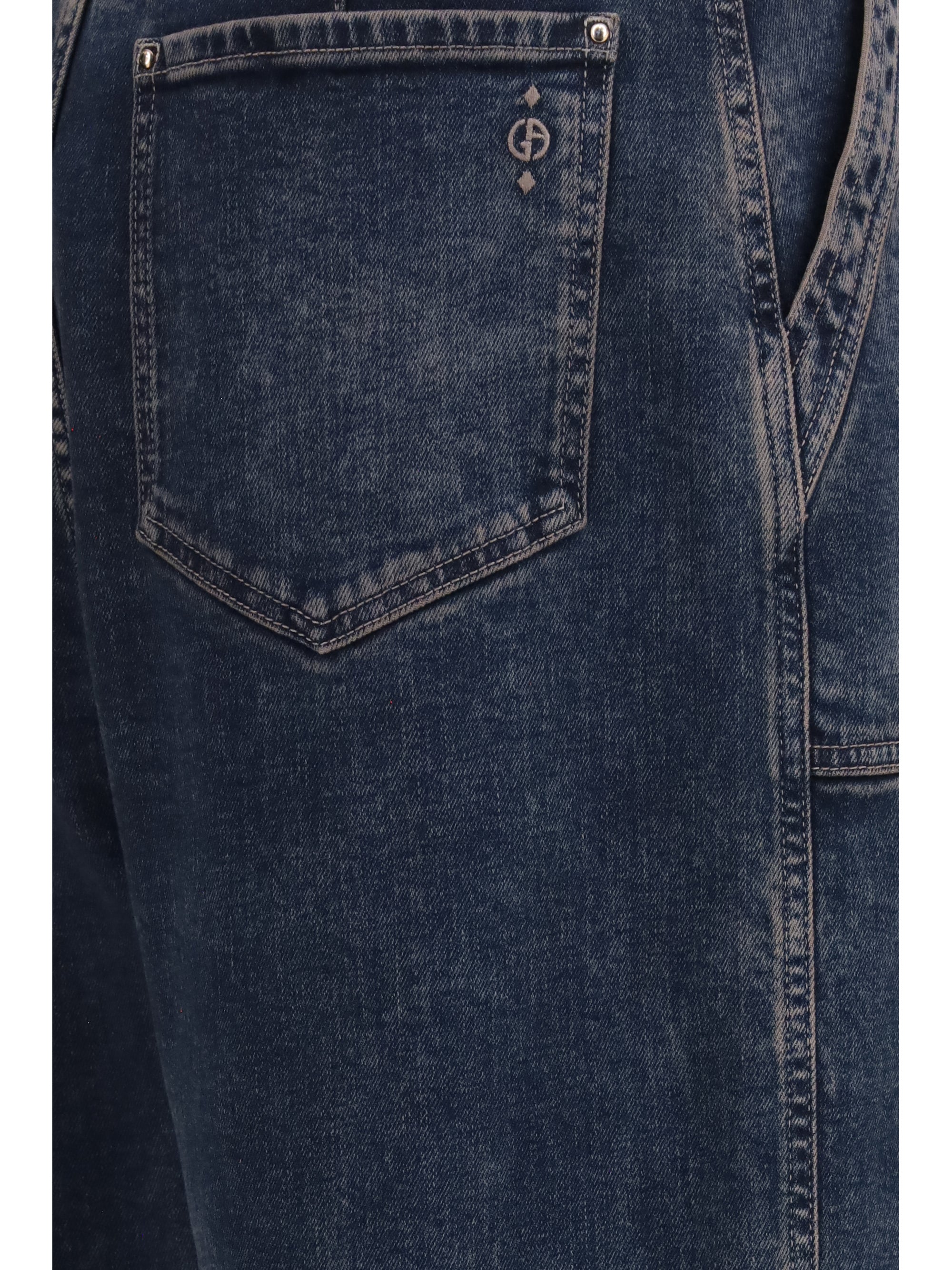 wide-leg jeans with belt