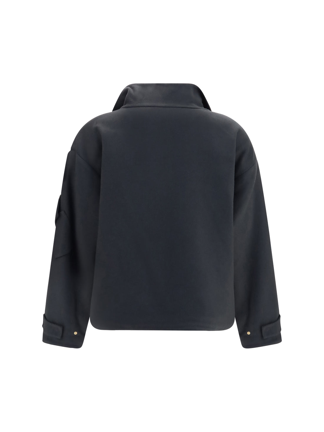 GIORGIO ARMANI 44 coat caban in double cashmere blouson with high collar