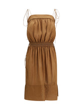 SAINT LAURENT 38 satin dress with balloon bodice