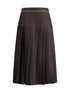 BURBERRY 8 sunflower pleated silk skirt