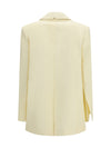 double-collar blazer in viscose blend