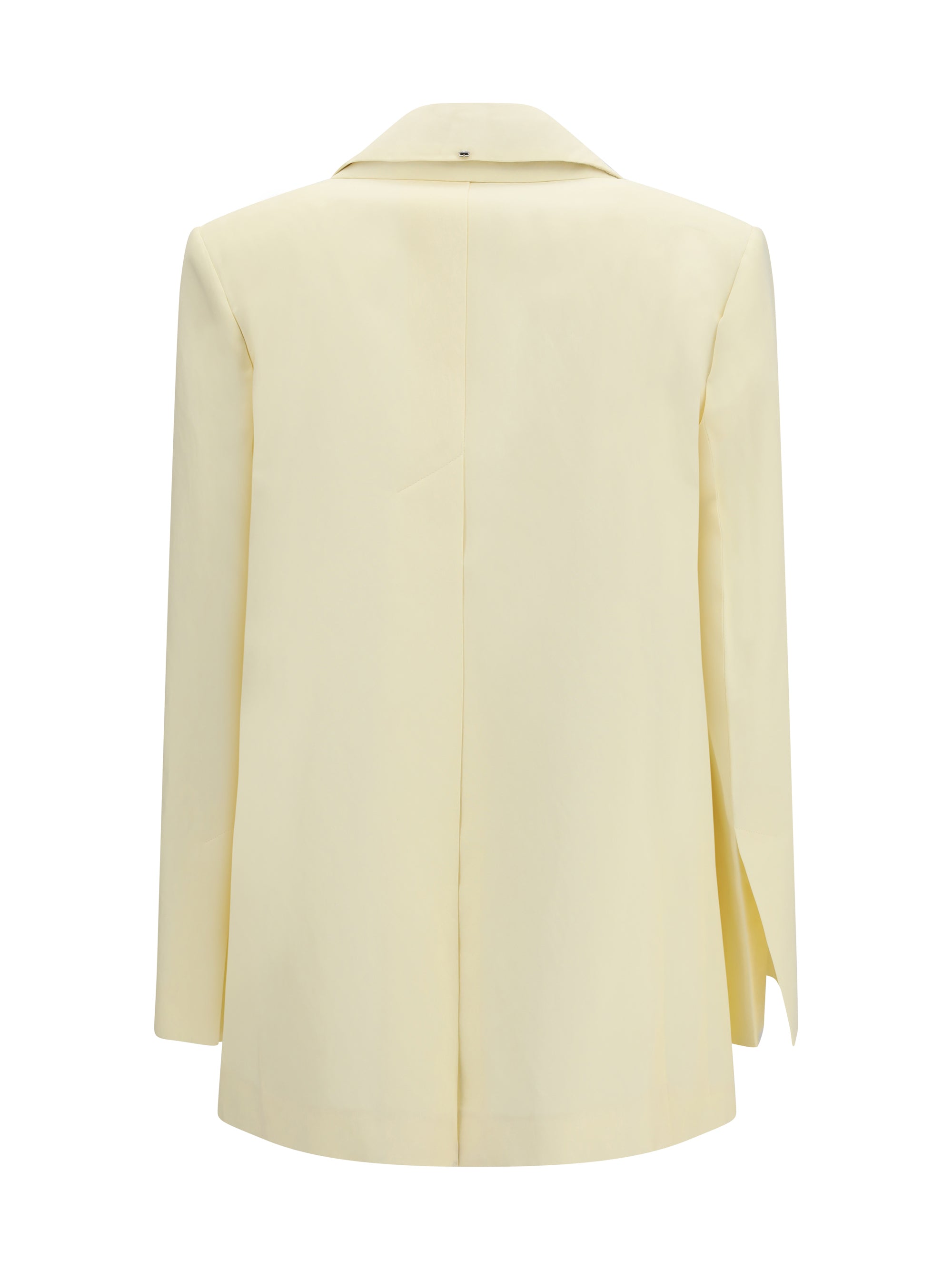 double-collar blazer in viscose blend