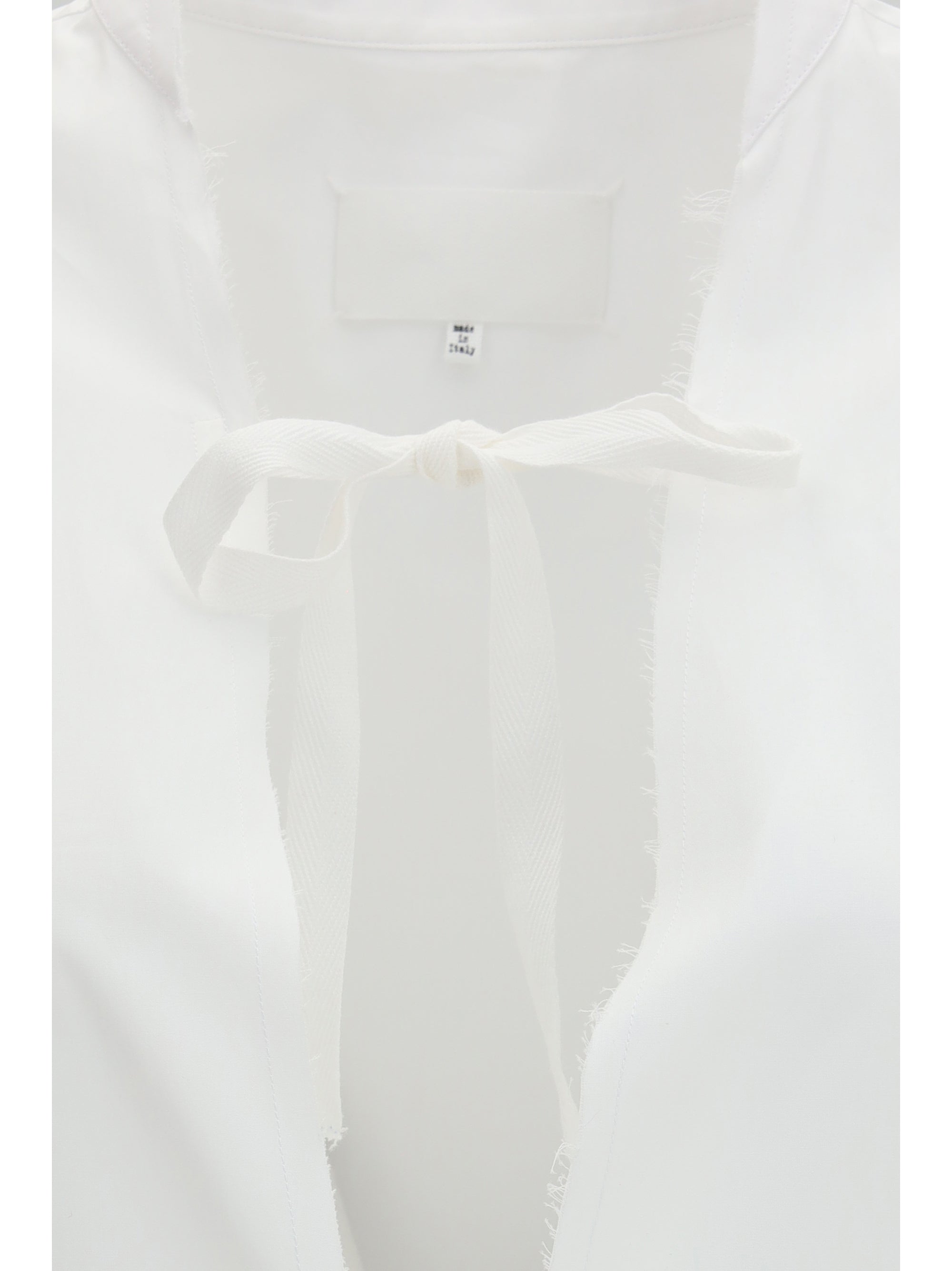 raw-edge cotton mini dress