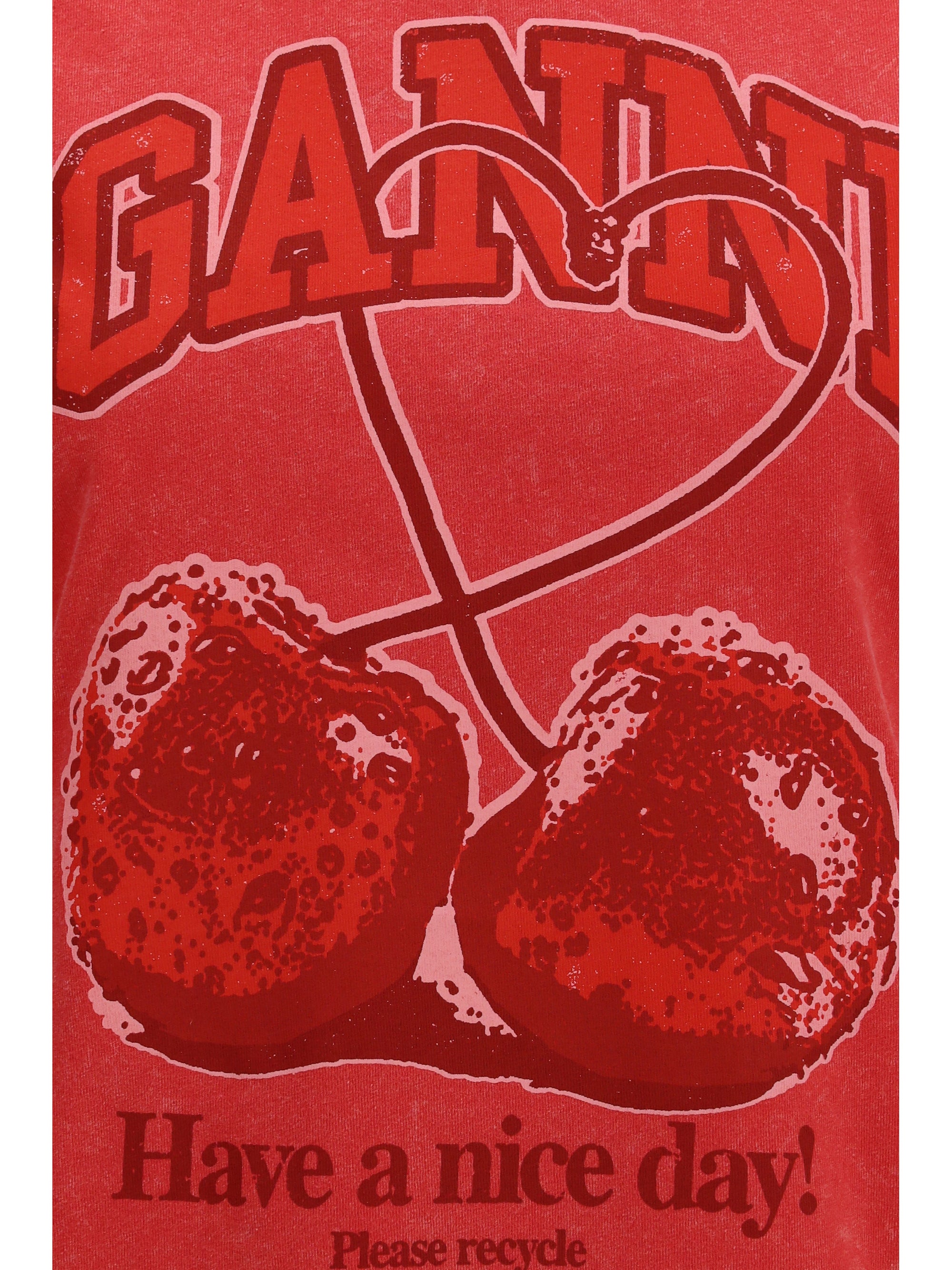 future cherry t-shirt by ganni