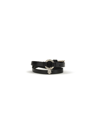 ALEXANDER MCQUEEN OS skull ring double wrap bracelet 