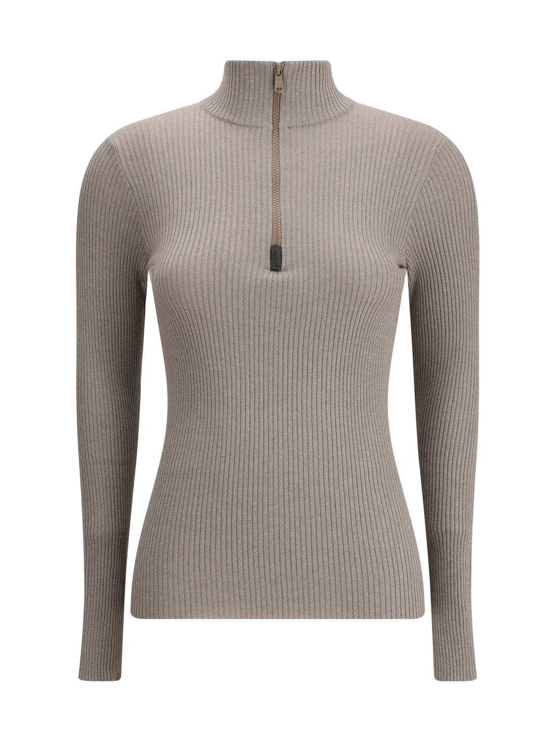 BRUNELLO CUCINELLI S zipped high neck top 