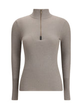 BRUNELLO CUCINELLI S zipped high neck top 
