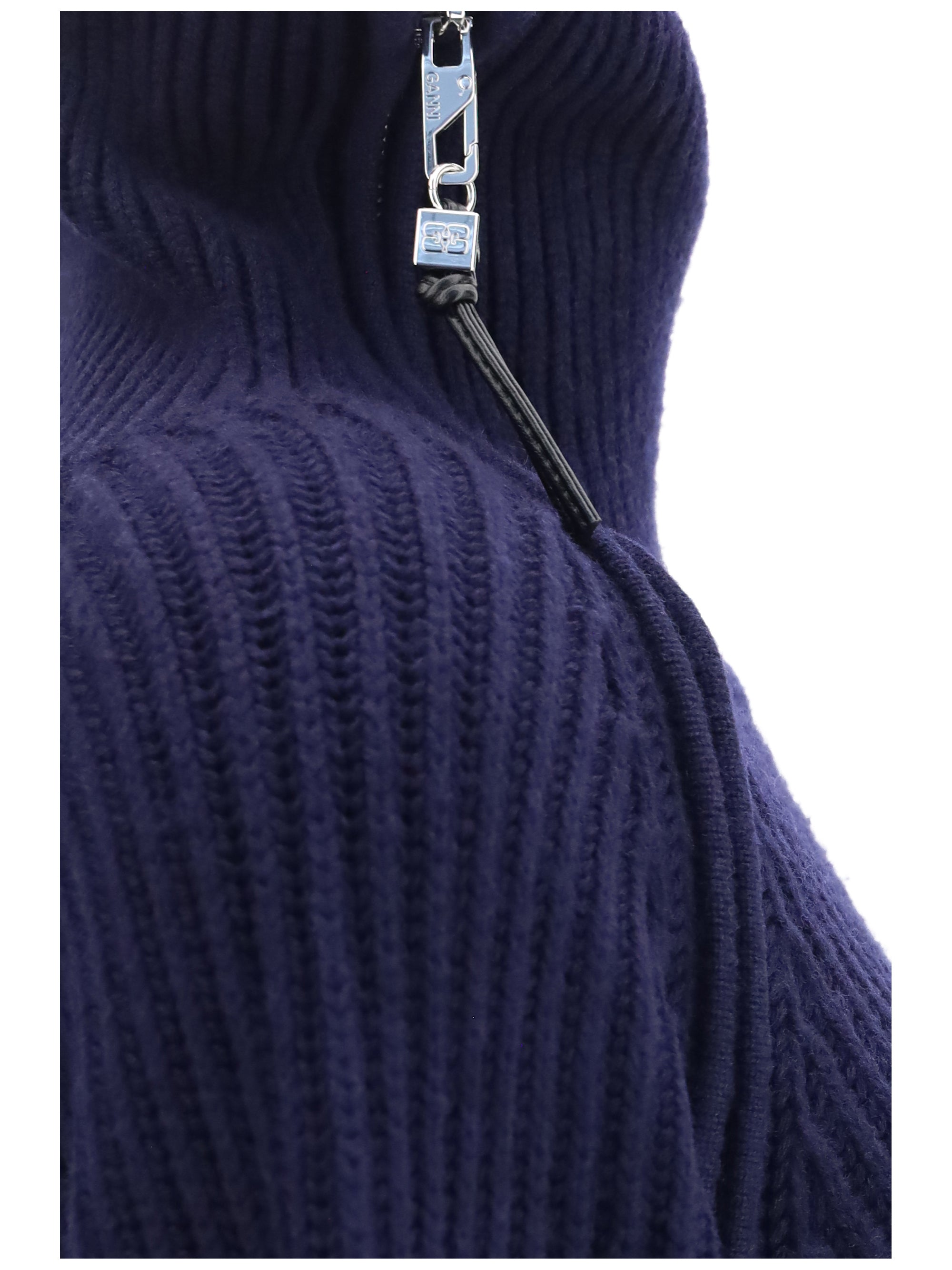 wool zip-neck sweater