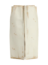 PRADA 40 midi leather skirt