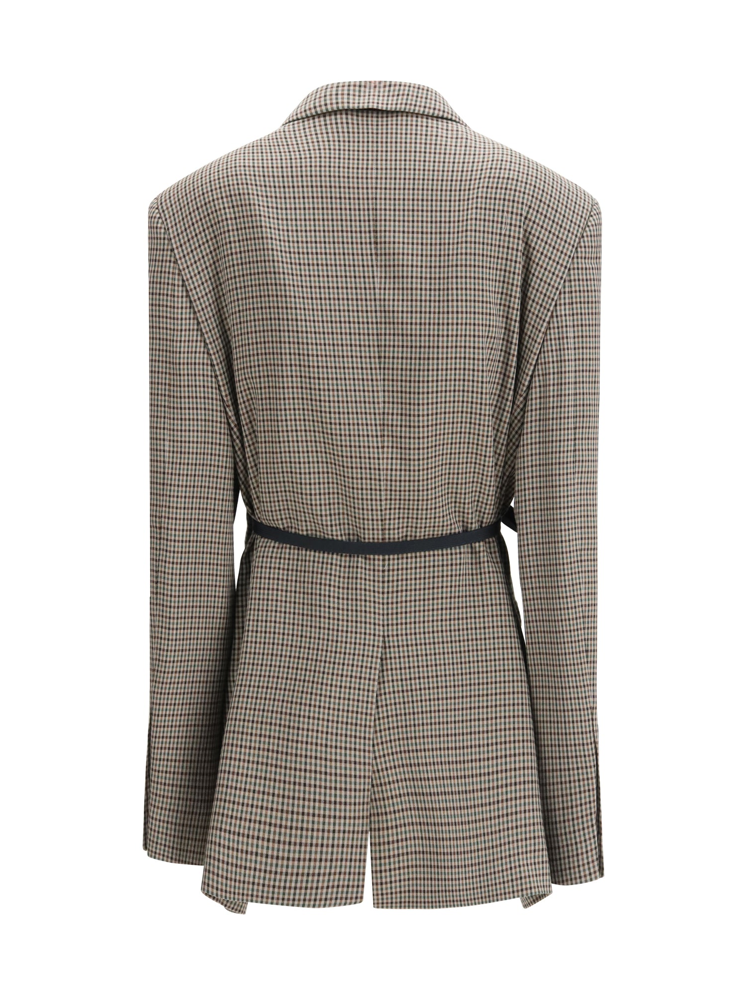 BALENCIAGA 38 single-breasted vichy jacket 