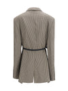 single-breasted vichy jacket