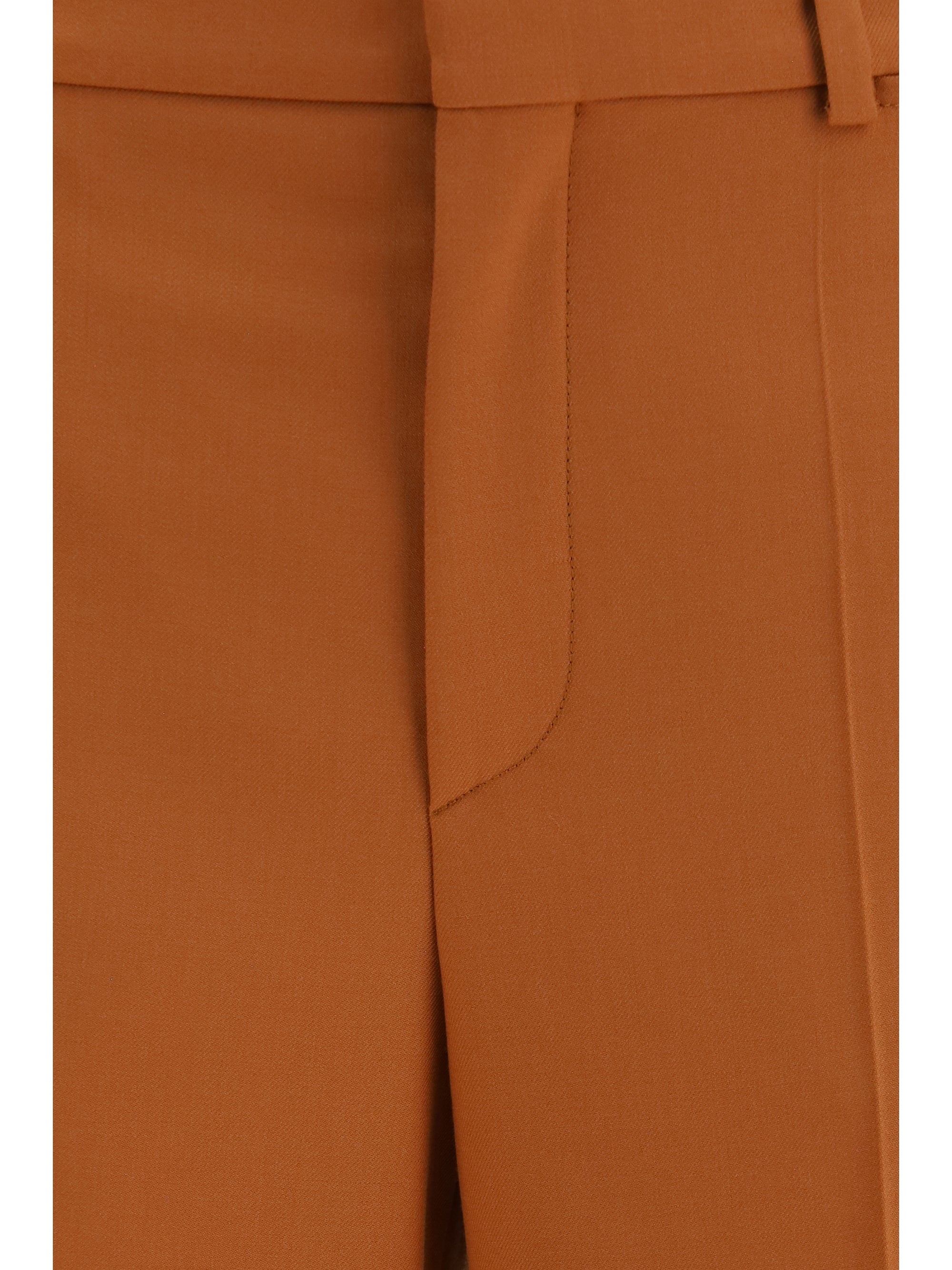 high-waisted flared cotton pants