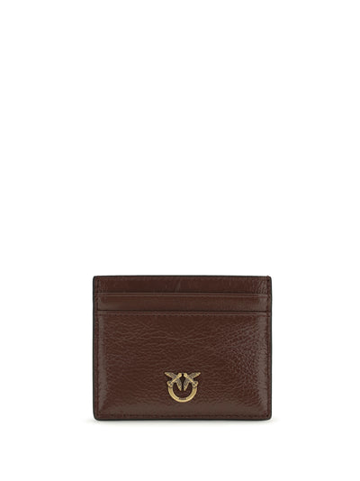 shiny leather card holder