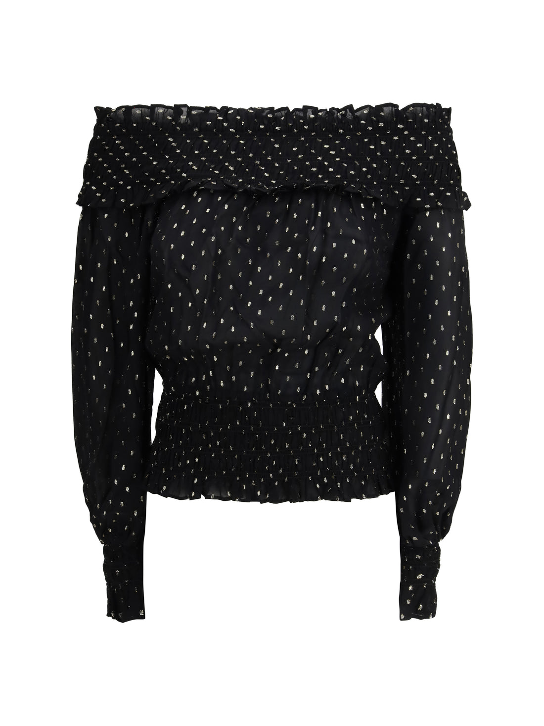 SELF-PORTRAIT 6 off-the-shoulder chiffon top