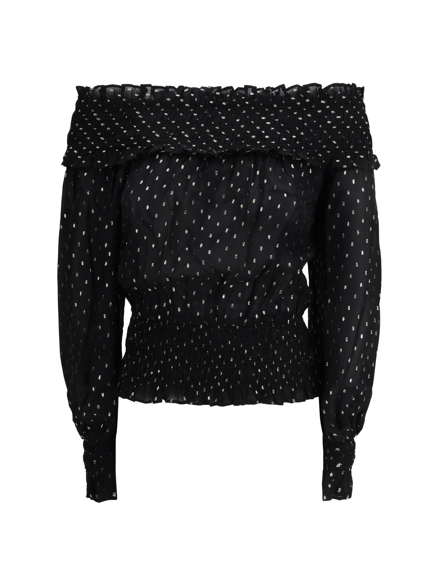 SELF-PORTRAIT 6 off-the-shoulder chiffon top