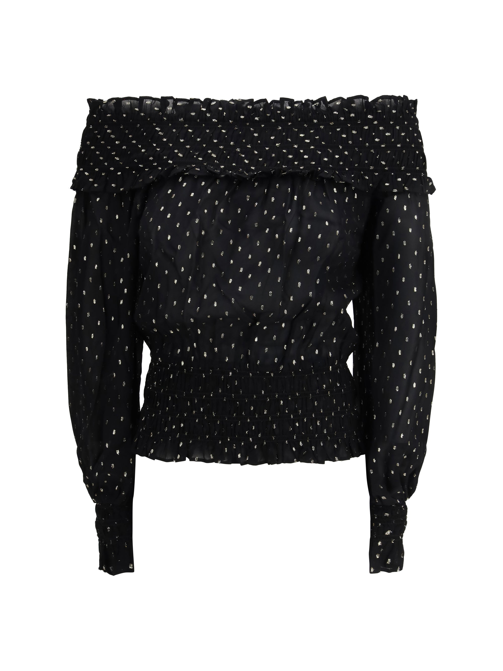 SELF-PORTRAIT 6 off-the-shoulder chiffon top