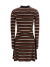 striped wool polo dress