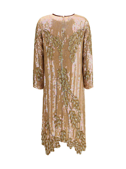 DRIES VAN NOTEN 38 long-sleeved sequin dress