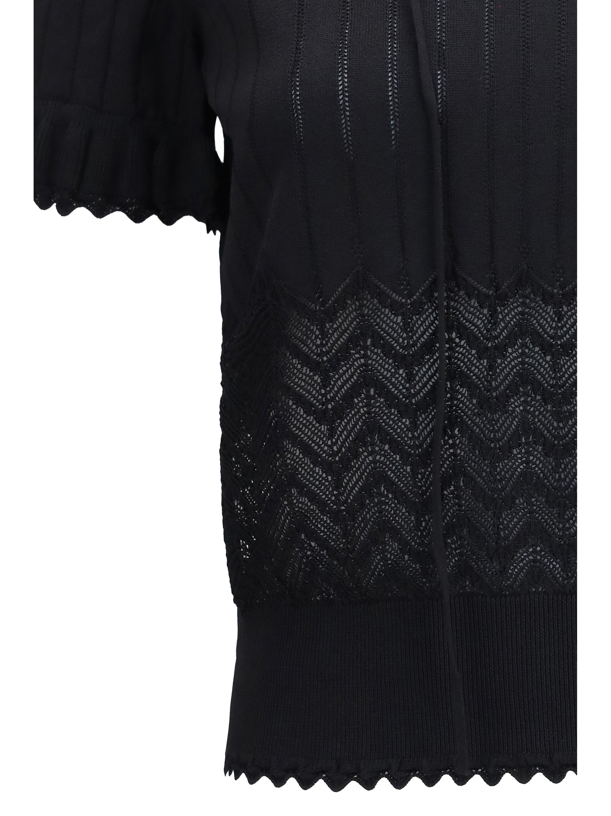 open-knit t-shirt