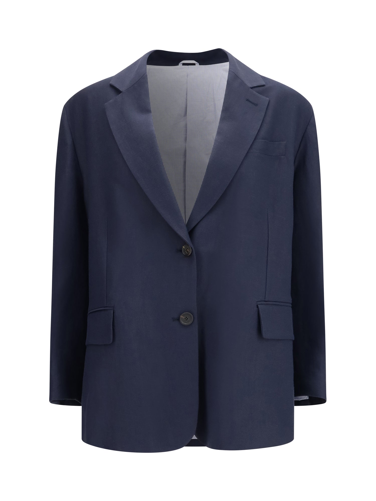 BRUNELLO CUCINELLI 38 fluid viscose and linen twill jacket