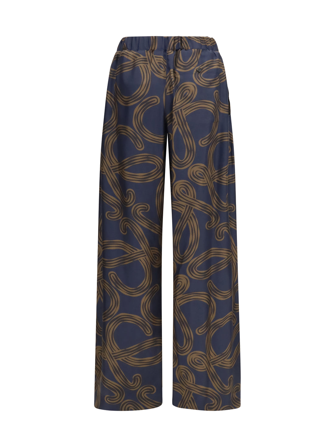 LOEWE M lightweight printed silk twill pants