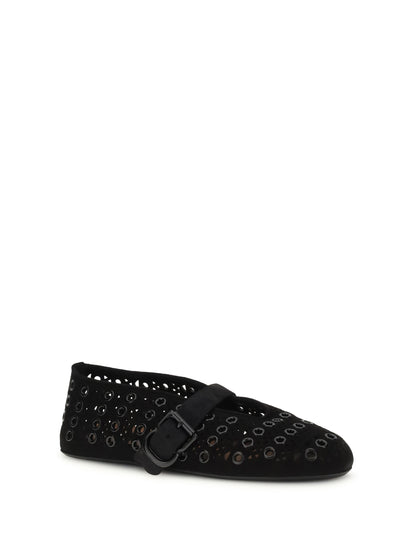 ALAIA 36 vienne ballerinas with eyelets