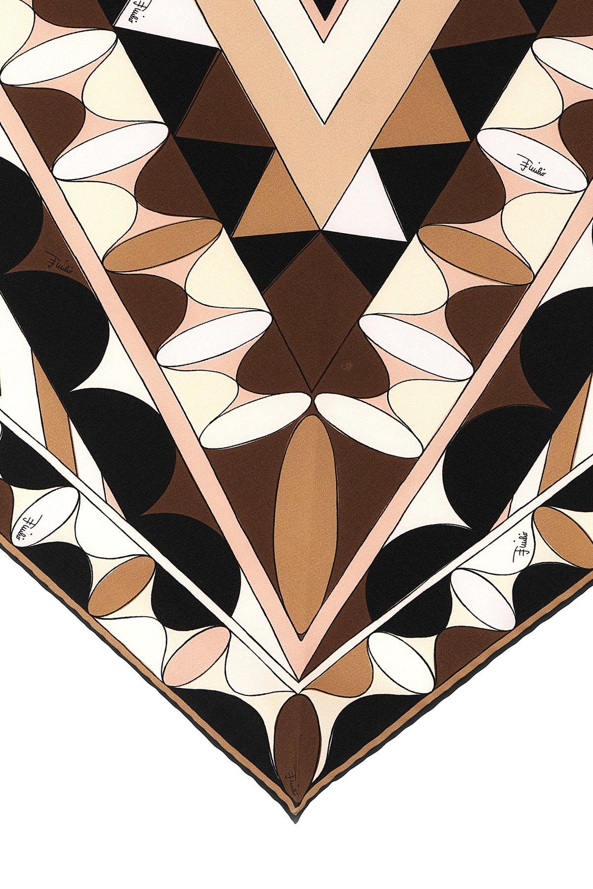 vivara print silk twill scarf