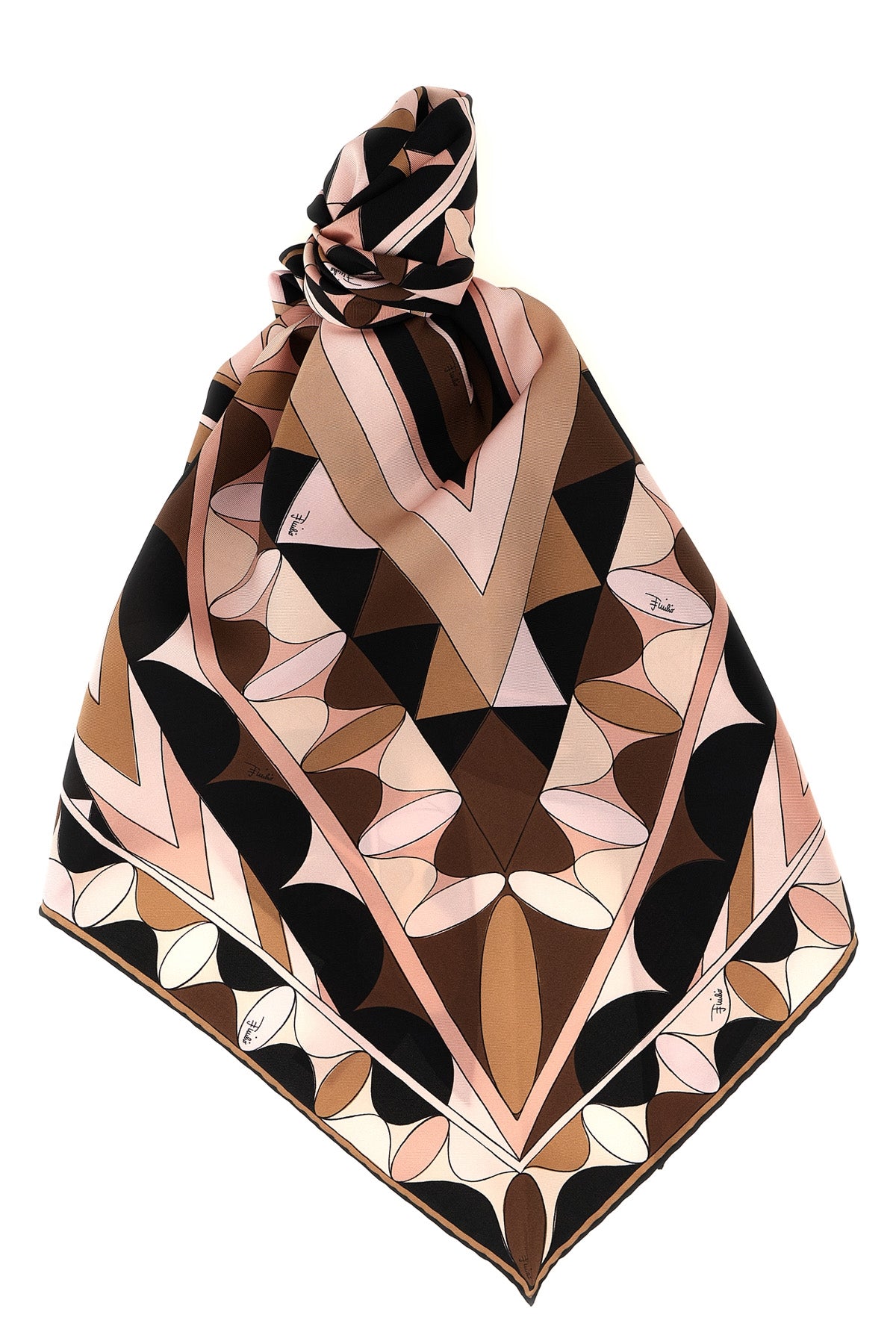 vivara print silk twill scarf