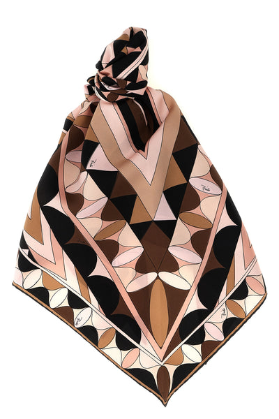 vivara print silk twill scarf