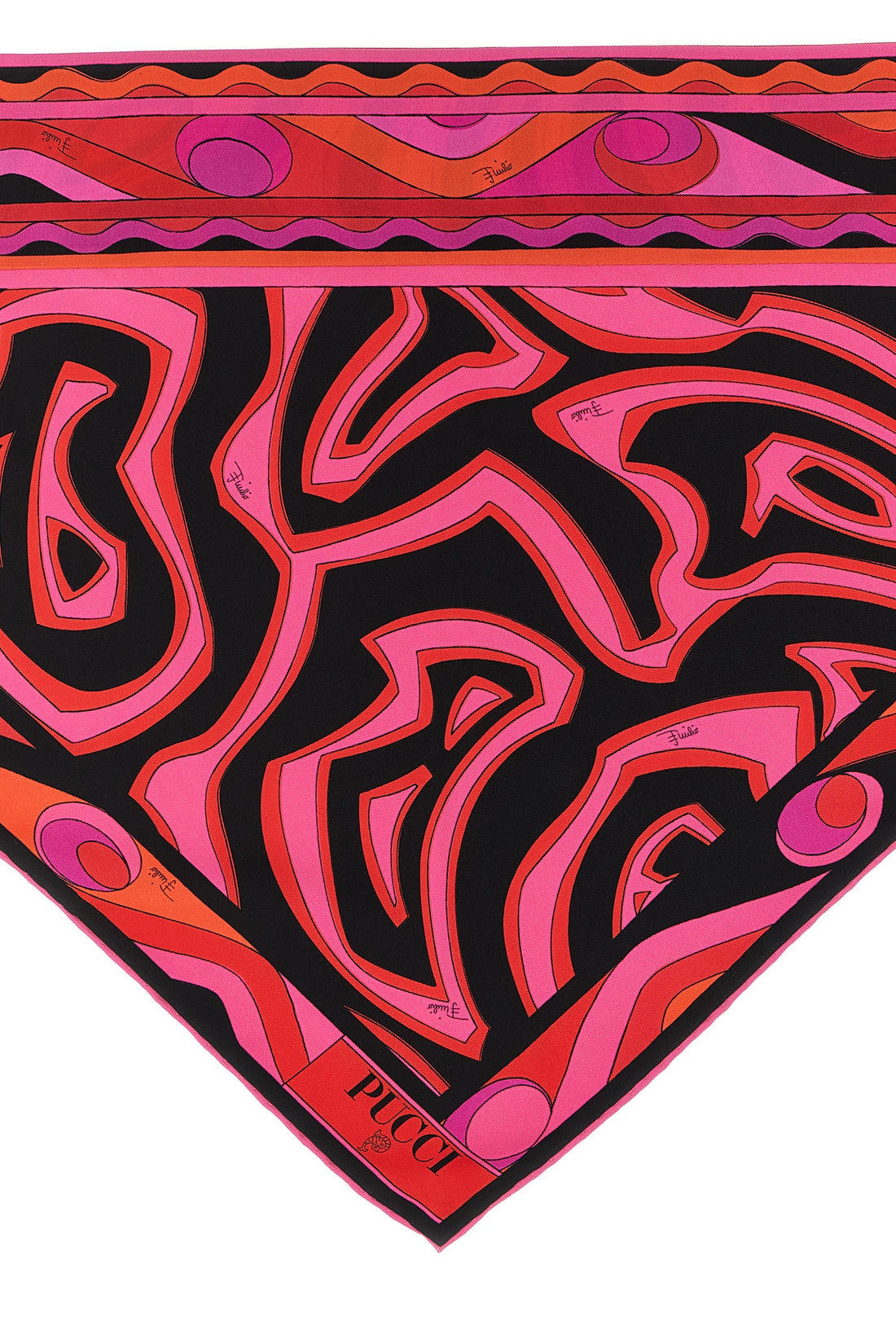 PUCCI OS printed silk twill scarf