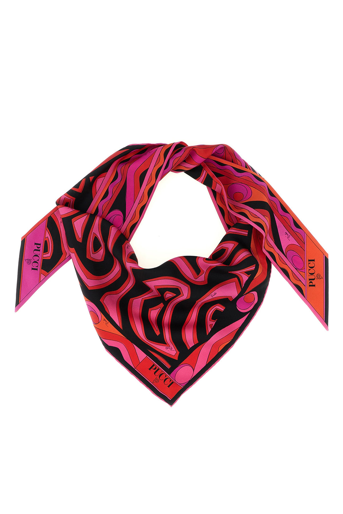 PUCCI OS printed silk twill scarf