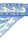 bandeau in orchidee print silk twill
