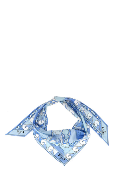 bandeau in orchidee print silk twill