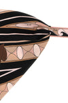 bandana-style triangle hair scarf in silk twill