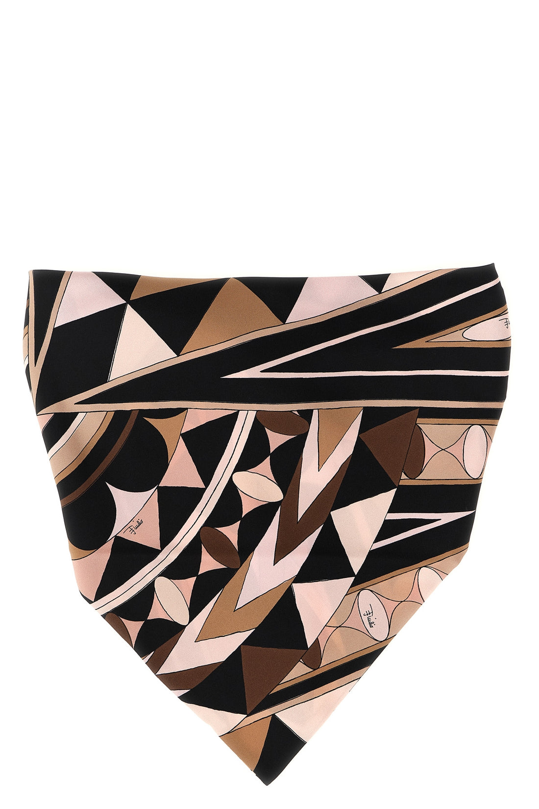 PUCCI OS bandana-style triangle hair scarf in silk twill