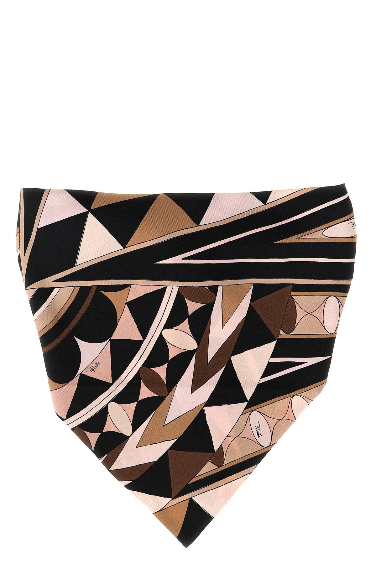 bandana-style triangle hair scarf in silk twill