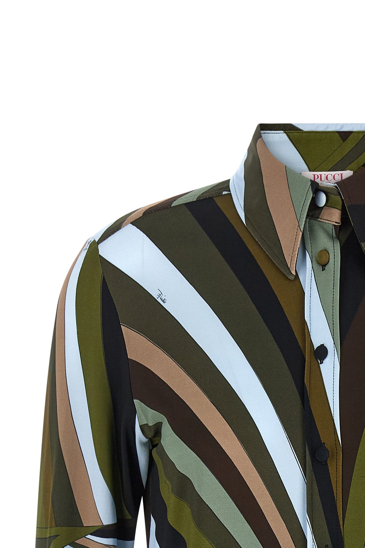 all-over stretch viscose shirt