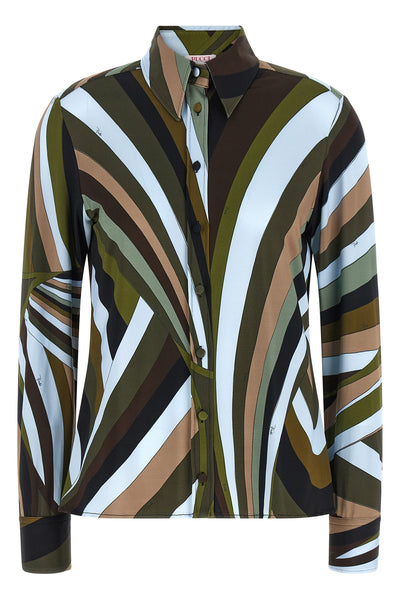 all-over stretch viscose shirt
