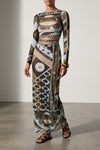 crop top in semi-transparent vivara print tulle