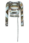 crop top in semi-transparent vivara print tulle