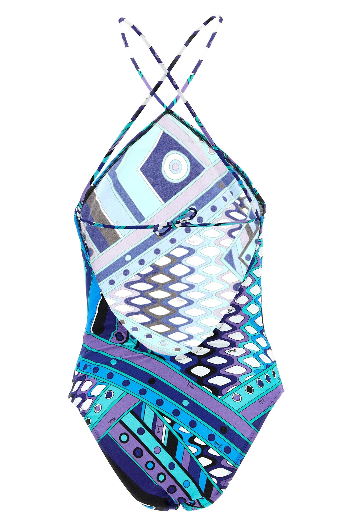 all-over vivara print one-piece swimsuit in stretch lycra