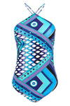 all-over vivara print one-piece swimsuit in stretch lycra