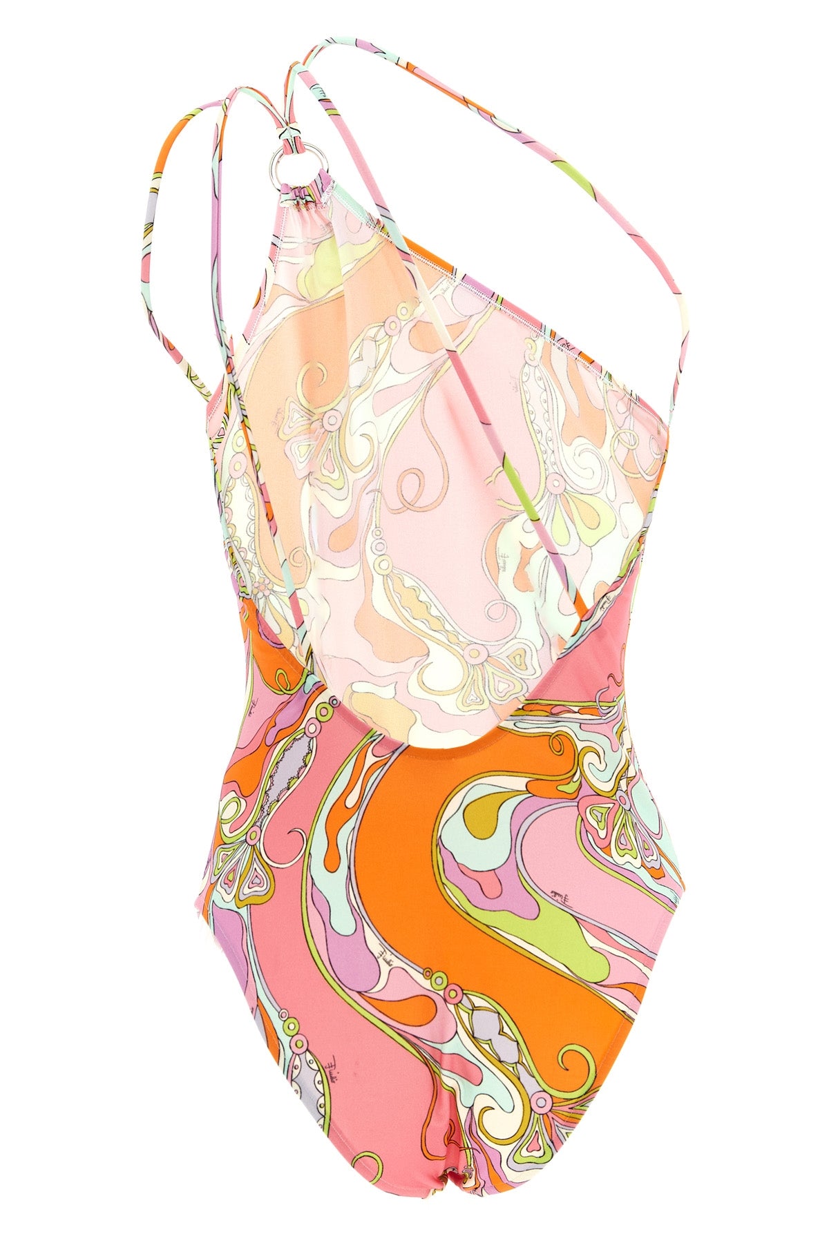 one-piece swimsuit in all-over orchidee print in stretch lycra