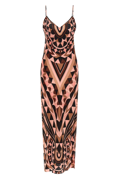 all over crepe de chine silk dress