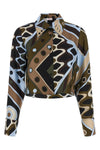 all over vivara print silk twill shirt