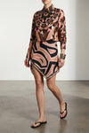 manuba print silk twill shirt